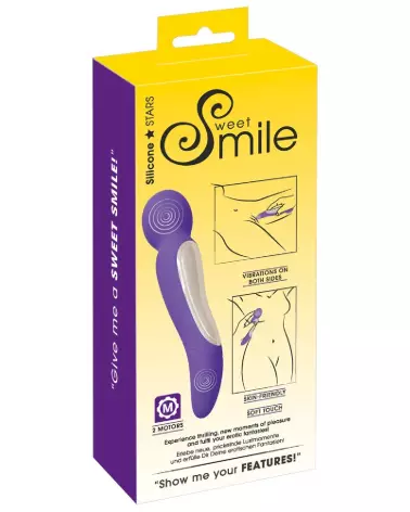 Rechargeable Dual Motor Vibe Sweet Smile pour stimulation intense-1