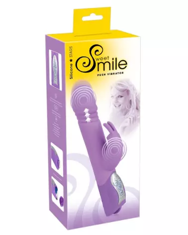 Image du Sweet Smile Push Vibrator, jouet Rabbit ergonomique pour plaisir intense.-1