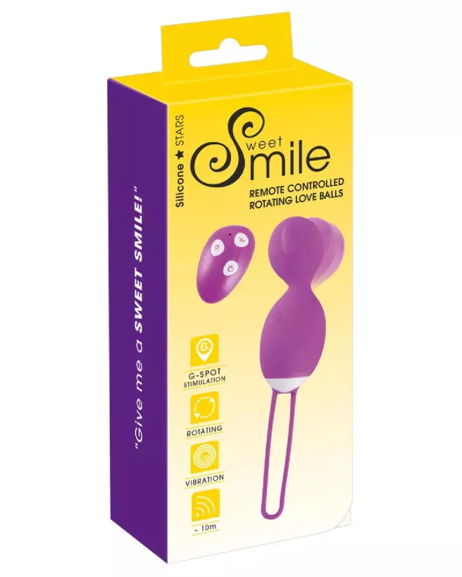 Image des Boules de Geisha Sweet Smile Rotating Love Ball, jouet intime féminin pour plaisir et tonification-1