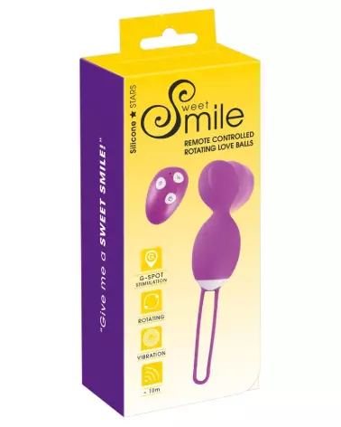 Image des Boules de Geisha Sweet Smile Rotating Love Ball, jouet intime féminin pour plaisir et tonification-1