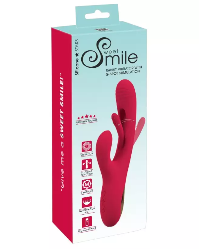 Image du vibromasseur Rabbit Sweet Smile Flicking, haute performance et design élégant-1