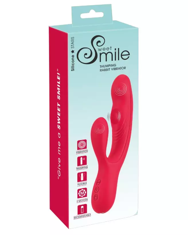 Image du vibromasseur Rabbit Sweet Smile Thumping pour stimulation intense-1
