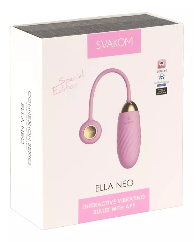 Image de l'oeuf vibrant télécommandé Ella Neo Pink de SVAKOM, contrôle via application-1