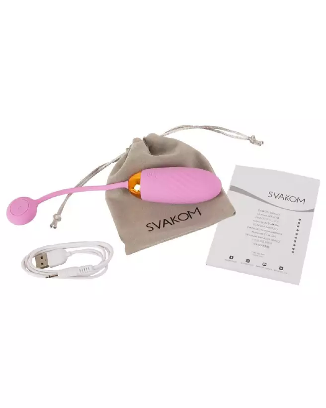 Image de l'oeuf vibrant télécommandé Ella Neo Pink de SVAKOM, contrôle via application-7