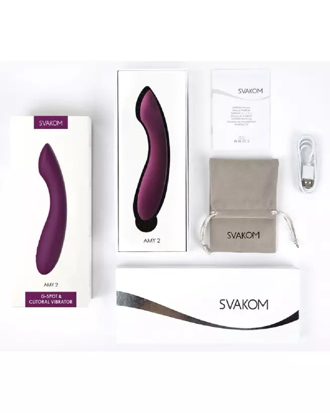 Photo du stimulateur Amy 2 SVAKOM pour Point G, design élégant et ergonomique-6