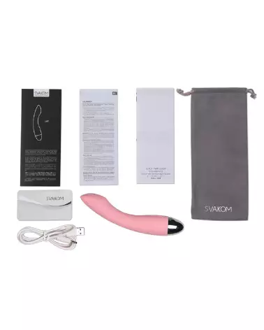 Image du stimulateur Amy Pale Pink de SVAKOM, idéal pour la stimulation du point G, en silicone médical-7