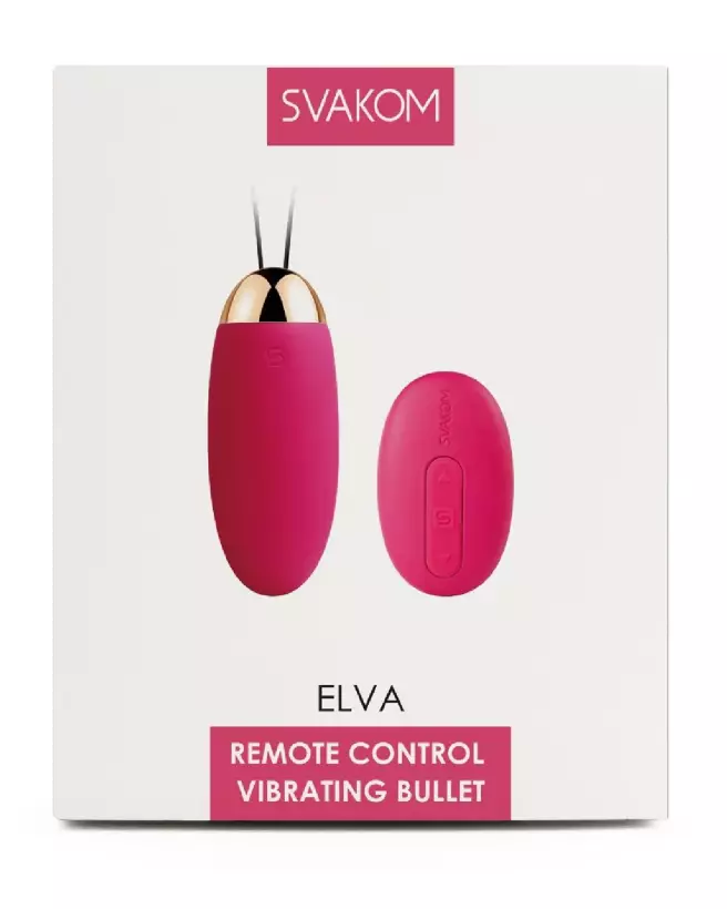 Oeuf vibrant Elva Plum Red SVAKOM avec télécommande pour plaisir discret-1