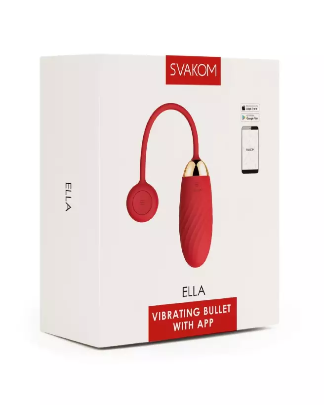 Image de l'œuf vibrant Ella Red SVAKOM, jouet intime télécommandé pour plaisir à distance-1