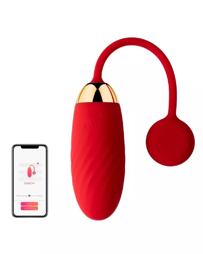 Image de l'œuf vibrant Ella Red SVAKOM, jouet intime télécommandé pour plaisir à distance-2