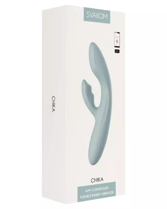 Image du lapin Chika Turquoise Grey de SVAKOM, design moderne et élégant-1