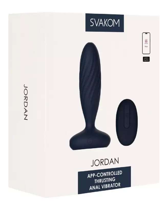 Image Plug Anal SVAKOM Jordan Navy Blue - Silicone Haut de Gamme et Design Élégant-1