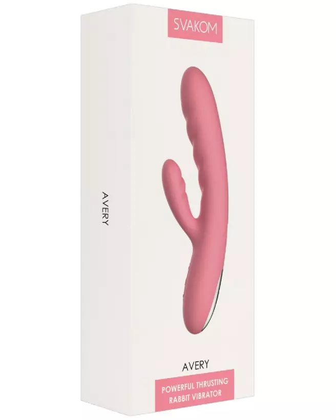 Image du lapin vibrant Avery Strawberry Pink de SVAKOM en rose framboise-1