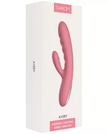 Image du lapin vibrant Avery Strawberry Pink de SVAKOM en rose framboise-1