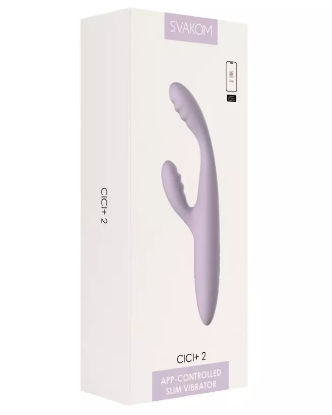 Image du Cici 2+ Pastel Lilac par SVAKOM, vibromasseur ergonomique en couleur lilas-1