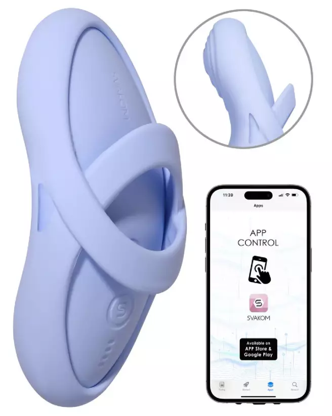 Image du Echo 2 Sky Blue de SVAKOM, stimulateur digital élégant en bleu ciel-2