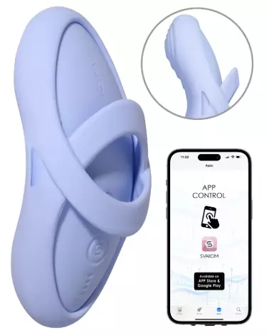 Image du Echo 2 Sky Blue de SVAKOM, stimulateur digital élégant en bleu ciel-2