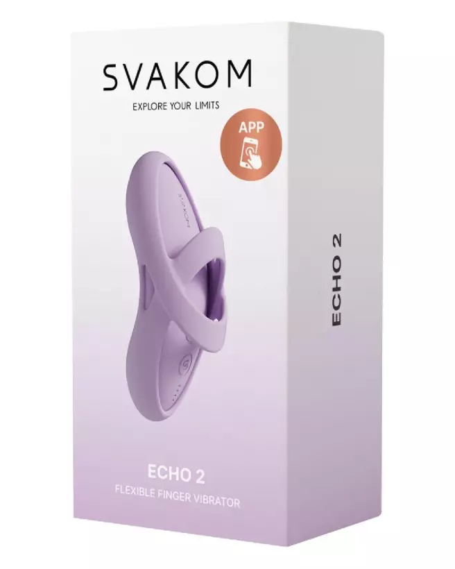Echo 2 Pink Lilac SVAKOM stimulateur pour doigts en lilas rose-1