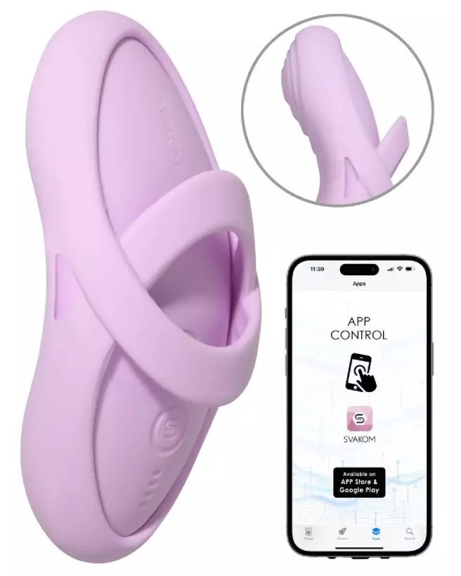 Echo 2 Pink Lilac SVAKOM stimulateur pour doigts en lilas rose-2