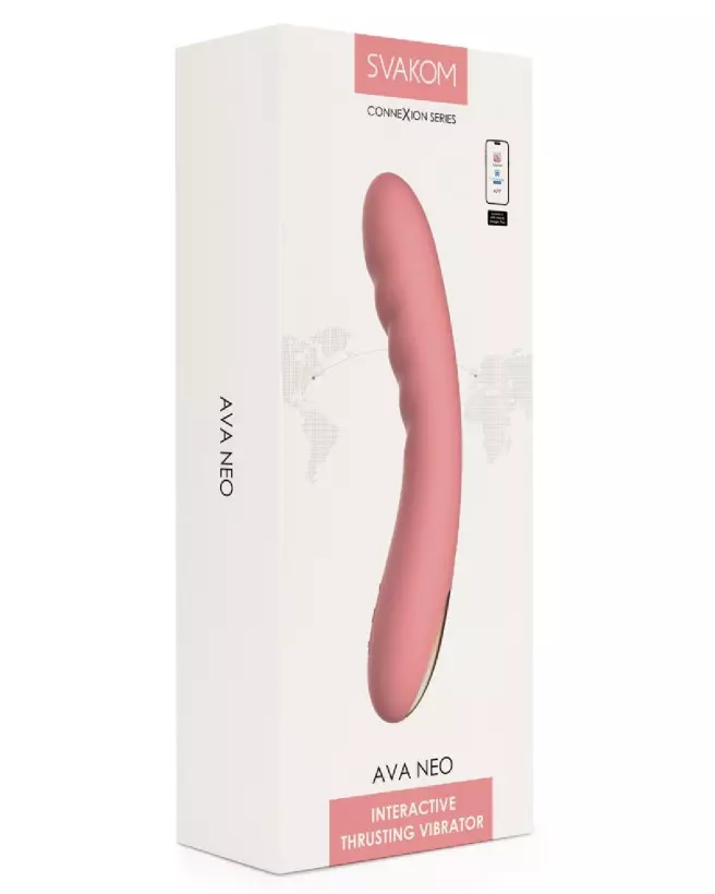 Image du vibromasseur Ava Neo Peach Pink de SVAKOM pour stimulation du point G-1