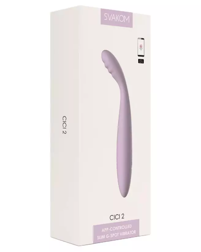 Image du vibromasseur Cici 2 Pastel Lilac de SVAKOM, idéal pour la stimulation du point G-1