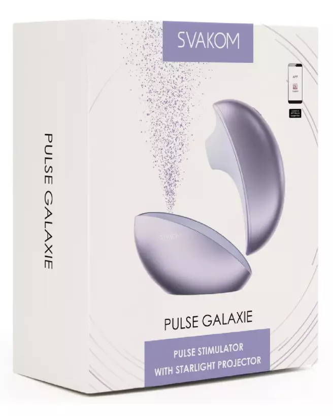 Image du stimulateur clitoridien SVAKOM Pulse Galaxy Lilac, technologie sans contact et design ergonomique-1