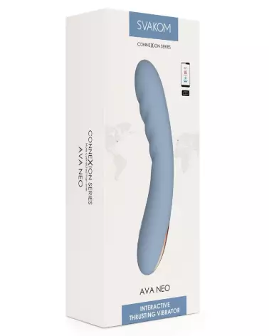 Image du vibromasseur Ava Neo Cornflower Blue de SVAKOM pour stimulation du Point G-1