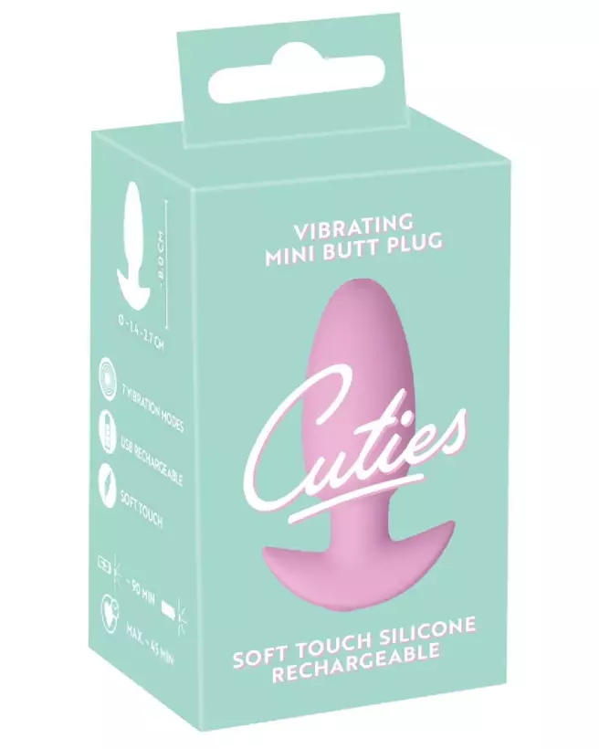 Image du Cuties Vibrating Plug Rose, plug anal vibrant de haute qualité-1
