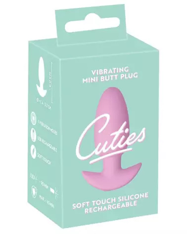 Image du Cuties Vibrating Plug Rose, plug anal vibrant de haute qualité-1