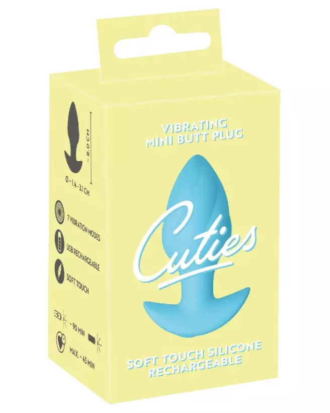 Image du Plug Anal Vibrant Cuties Blue pour stimulation intense et plaisir anal sécurisé-1