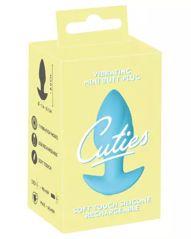 Image du Plug Anal Vibrant Cuties Blue pour stimulation intense et plaisir anal sécurisé-1