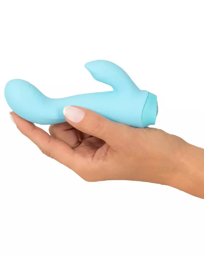 Cuties Mini Vibrator Blue 4.Ge en action, vibromasseur Rabbit compact et puissant-7