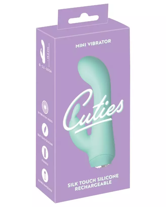 Cuties Mini Vibrator Green 4.G, Rabbit Vibrator Compact et Waterproof-1
