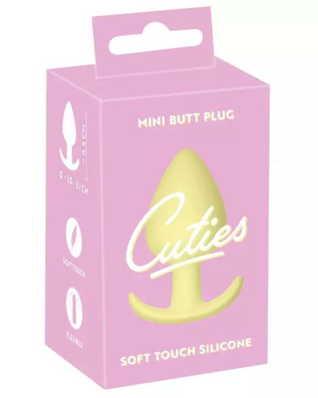 Image du Cuties Plugs Yellow, plug anal en silicone de haute qualité-1