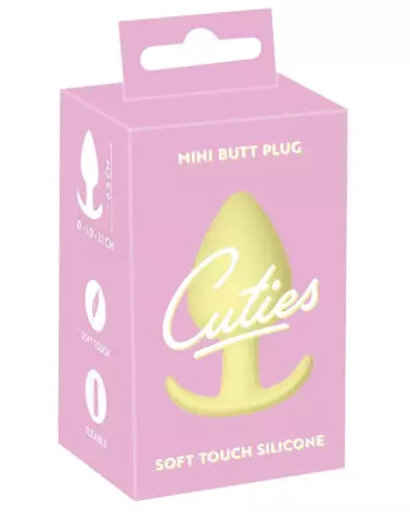 Image du Cuties Plugs Yellow, plug anal en silicone de haute qualité-1