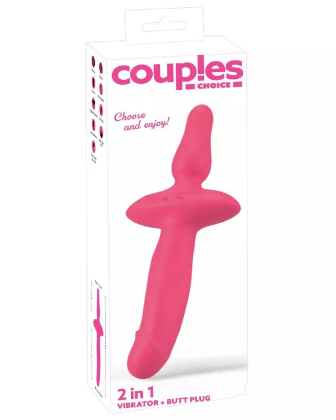 Vibrateur Couples Choice 2en1 pour couple en action, sextoy double stimulation-1