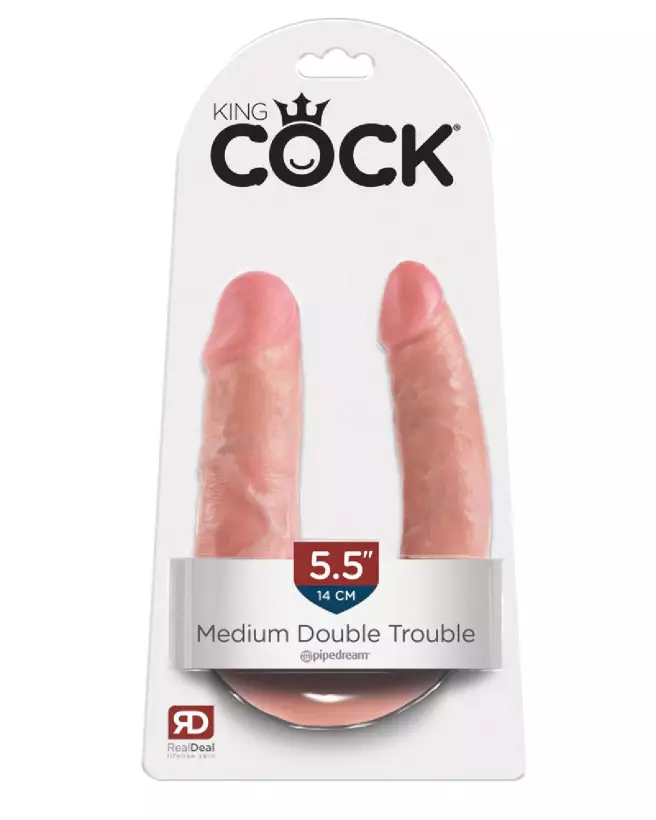 Image du King Cock Double Trouble M - Sextoy réaliste double plaisir-1