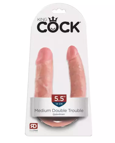Image du King Cock Double Trouble M - Sextoy réaliste double plaisir-1