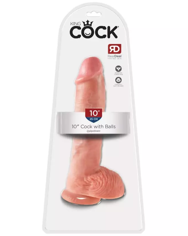 King Cock Balls 10 Inch réalistes sextoy de luxe-1