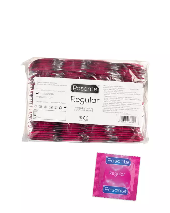 Image du pack Pasante Regular X144, préservatifs fiables et confortables-1