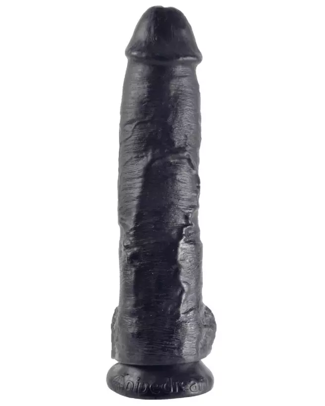 Image King Cock 10 inch Balls Black, dildo réaliste noir, sextoy de qualité-3