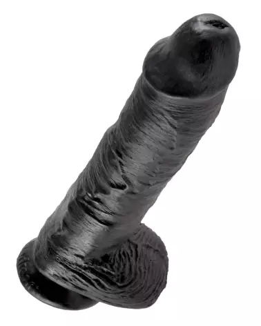Image King Cock 10 inch Balls Black, dildo réaliste noir, sextoy de qualité-4