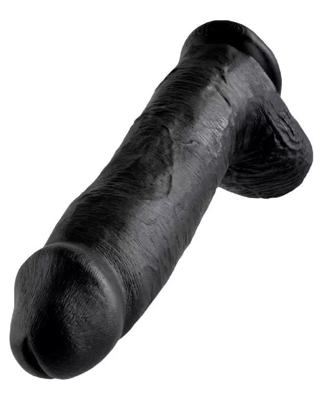 King Cock 12 inch Balls Black Sextoy Réaliste avec Ventouse-4