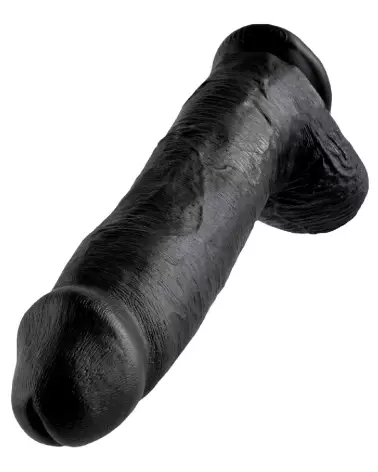 King Cock 12 inch Balls Black Sextoy Réaliste avec Ventouse-4