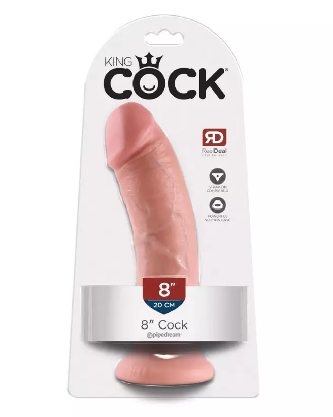 Image du King Cock 8 inch, sextoy réaliste couleur peau pour plaisir authentique-1