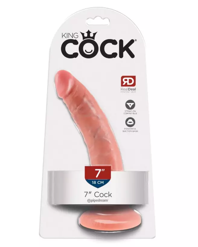 Image du King Cock 7 inch Flesh, sextoy réaliste de haute qualité-1