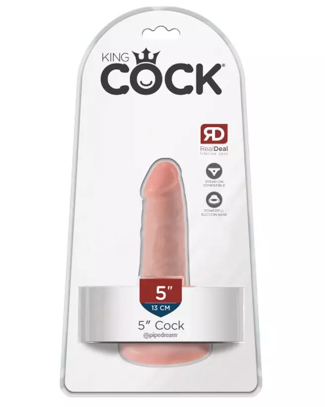 Image King Cock 5 inch Flesh - Dildo réaliste haute qualité-1