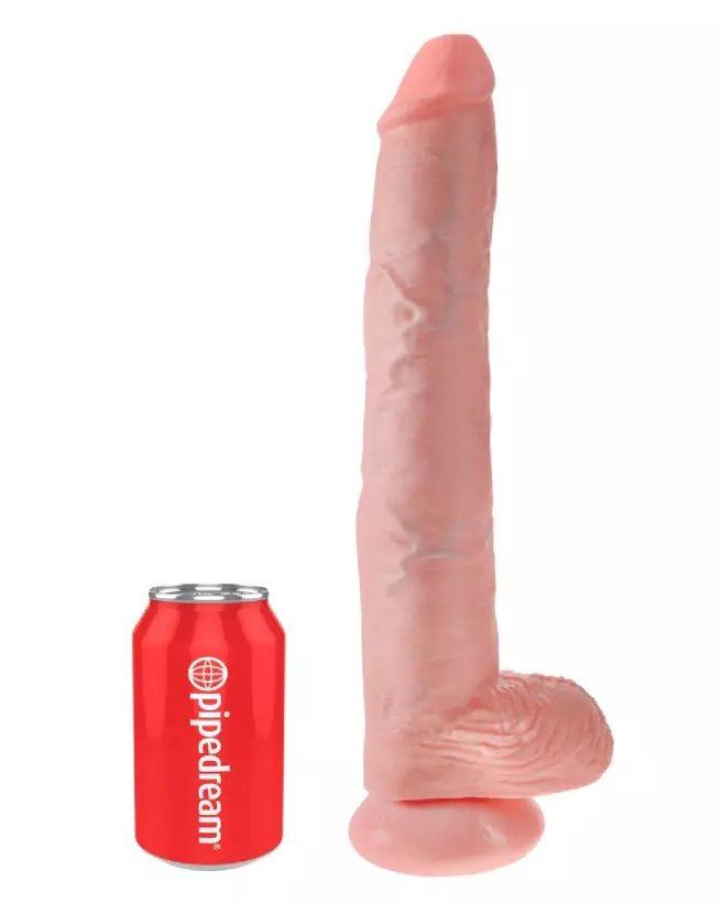 Image du King Cock 14 pouces réaliste avec testicules, sextoy de luxe-2