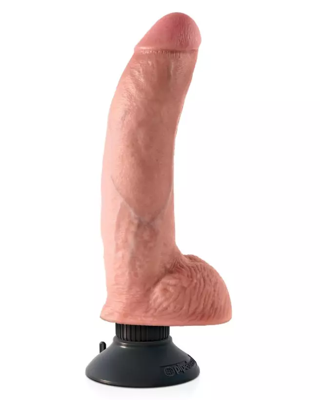 Image du KC 9" Vibrating Cock with Balls de King Cock, sextoy réaliste et vibrant-2
