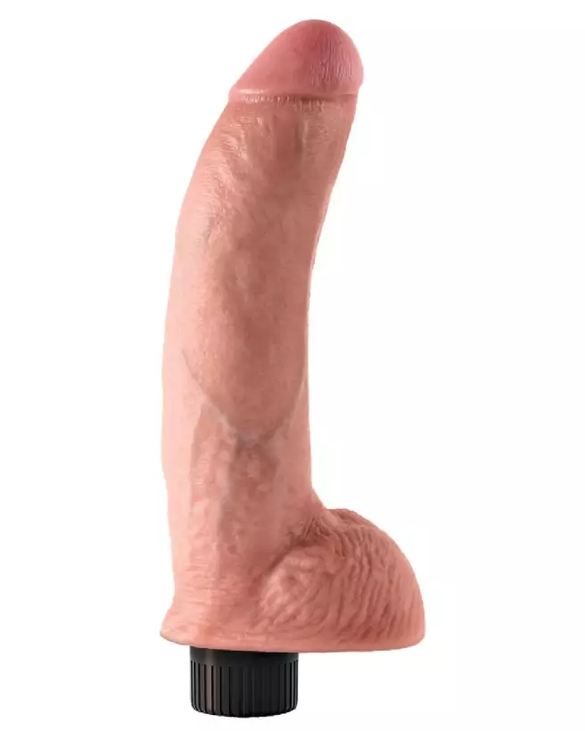 Image du KC 9" Vibrating Cock with Balls de King Cock, sextoy réaliste et vibrant-3