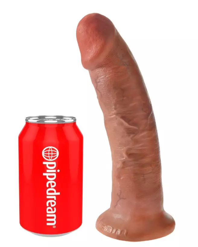 Image du King Cock 9" Cock Tan, sextoy réaliste avec texture veineuse et base ventouse-2